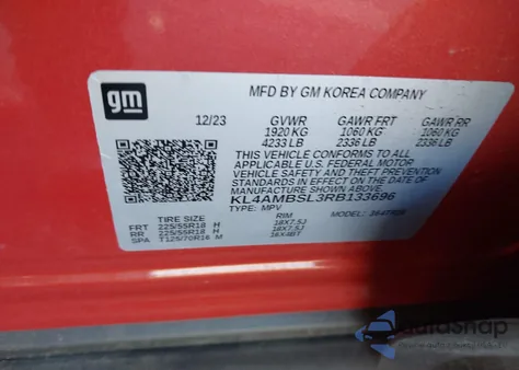 2024 Buick Encore Gx Preferred Fwd из США, поврежденный, VIN KL4AMBSL3RB133696